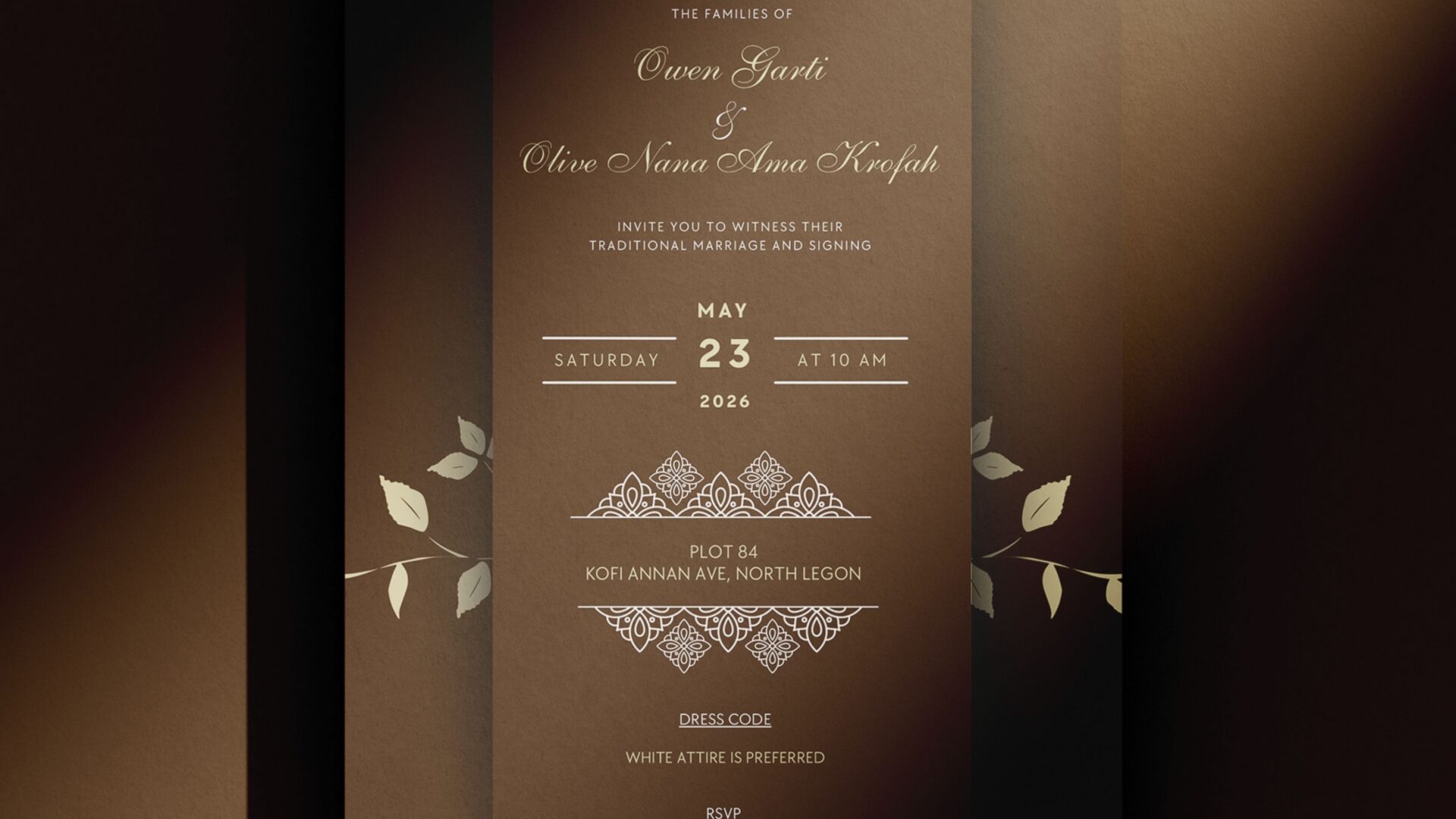 Rate Card & Menu Design